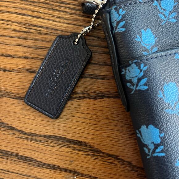 Coach Midnight Blue East West Badlands Floral Crossbody - Picture 5 of 6